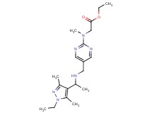 ethyl [[5-({[1-(1-ethyl-3,5-dimethyl-1H-pyrazol-4-yl)ethyl]amino}methyl)pyrimidin-2-yl](methyl)amino]acetate