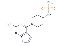 N-[1-(2-amino-9H-purin-6-yl)-4-piperidinyl]methanesulfonamide