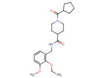 1-(cyclopentylcarbonyl)-N-(2-ethoxy-3-methoxybenzyl)-4-piperidinecarboxamide