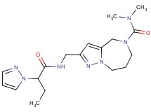 N,N-dimethyl-2-({[2-(1H-pyrazol-1-yl)butanoyl]amino}methyl)-7,8-dihydro-4H-pyrazolo[1,5-a][1,4]diazepine-5(6H)-carboxamide
