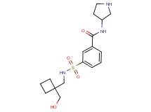 3-[({[1-(hydroxymethyl)cyclobutyl]methyl}amino)sulfonyl]-N-pyrrolidin-3-ylbenzamide