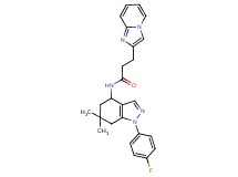 N-[1-(4-fluorophenyl)-6,6-dimethyl-4,5,6,7-tetrahydro-1H-indazol-4-yl]-3-imidazo[1,2-a]pyridin-2-ylpropanamide