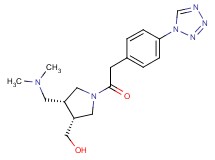 ((3R*,4R*)-4-[(dimethylamino)methyl]-1-{[4-(1H-tetrazol-1-yl)phenyl]acetyl}pyrrolidin-3-yl)methanol