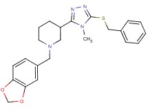 1-(1,3-benzodioxol-5-ylmethyl)-3-[5-(benzylthio)-4-methyl-4H-1,2,4-triazol-3-yl]piperidine
