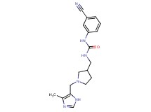 N-(3-cyanophenyl)-N'-({1-[(4-methyl-1H-imidazol-5-yl)methyl]pyrrolidin-3-yl}methyl)urea