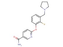 6-[2-fluoro-3-(pyrrolidin-1-ylmethyl)phenoxy]nicotinamide