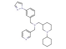 1-(1-cyclohexyl-3-piperidinyl)-N-[3-(1H-pyrazol-1-yl)benzyl]-N-(3-pyridinylmethyl)methanamine