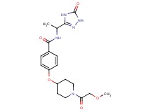 4-{[1-(methoxyacetyl)piperidin-4-yl]oxy}-N-[1-(5-oxo-4,5-dihydro-1H-1,2,4-triazol-3-yl)ethyl]benzamide