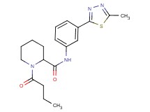 1-butyryl-N-[3-(5-methyl-1,3,4-thiadiazol-2-yl)phenyl]-2-piperidinecarboxamide