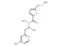 N-methyl-N-[1-methyl-2-(4-methylpyridin-2-yl)ethyl]-5-[(methylthio)methyl]-2-furamide