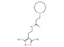 3-azocan-1-yl-N-[2-(3,5-dimethyl-1H-pyrazol-4-yl)ethyl]propanamide