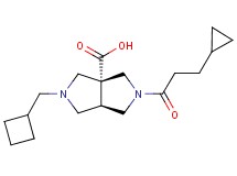 (3aR*,6aR*)-2-(cyclobutylmethyl)-5-(3-cyclopropylpropanoyl)hexahydropyrrolo[3,4-c]pyrrole-3a(1H)-carboxylic acid