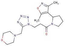 4-[(1-{3-[2-(3,5-dimethylisoxazol-4-yl)pyrrolidin-1-yl]-3-oxopropyl}-1H-tetrazol-5-yl)methyl]morpholine