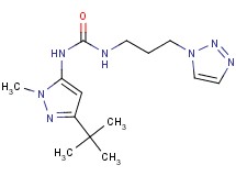 N-(3-tert-butyl-1-methyl-1H-pyrazol-5-yl)-N'-[3-(1H-1,2,3-triazol-1-yl)propyl]urea