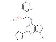 6-cyclopentyl-N-[2-methoxy-1-(2-pyridinyl)ethyl]-1-methyl-1H-pyrazolo[3,4-d]pyrimidin-4-amine