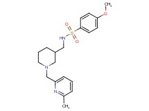 4-methoxy-N-({1-[(6-methyl-2-pyridinyl)methyl]-3-piperidinyl}methyl)benzenesulfonamide