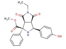 methyl (1S*,3S*,3aR*,6aS*)-5-ethyl-3-(4-hydroxyphenyl)-4,6-dioxo-1-phenyloctahydropyrrolo[3,4-c]pyrrole-1-carboxylate