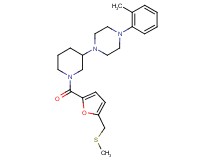1-(2-methylphenyl)-4-(1-{5-[(methylthio)methyl]-2-furoyl}-3-piperidinyl)piperazine