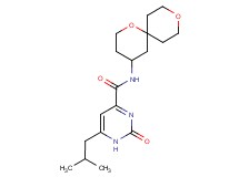 N-1,9-dioxaspiro[5.5]undec-4-yl-6-isobutyl-2-oxo-1,2-dihydropyrimidine-4-carboxamide