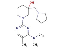 1-[4-(dimethylamino)-5-methylpyrimidin-2-yl]-3-(pyrrolidin-1-ylmethyl)piperidin-3-ol