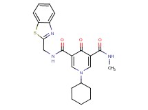 N-(1,3-benzothiazol-2-ylmethyl)-1-cyclohexyl-N'-methyl-4-oxo-1,4-dihydro-3,5-pyridinedicarboxamide