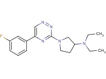 N,N-diethyl-1-[5-(3-fluorophenyl)-1,2,4-triazin-3-yl]-3-pyrrolidinamine