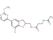 N~3~-acetyl-N~1~-({7-chloro-5-[2-(methylthio)-4-pyrimidinyl]-2,3-dihydro-1-benzofuran-2-yl}methyl)-beta-alaninamide