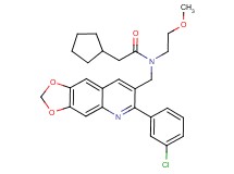 N-{[6-(3-chlorophenyl)[1,3]dioxolo[4,5-g]quinolin-7-yl]methyl}-2-cyclopentyl-N-(2-methoxyethyl)acetamide