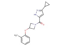 3-cyclopropyl-5-{[3-(2-methylphenoxy)azetidin-1-yl]carbonyl}-1H-pyrazole