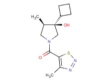 (3R*,4R*)-3-cyclobutyl-4-methyl-1-[(4-methyl-1,2,3-thiadiazol-5-yl)carbonyl]-3-pyrrolidinol