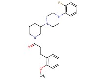 1-(2-fluorophenyl)-4-{1-[3-(2-methoxyphenyl)propanoyl]-3-piperidinyl}piperazine