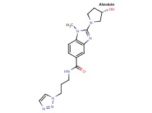 2-[(3S)-3-hydroxy-1-pyrrolidinyl]-1-methyl-N-[3-(1H-1,2,3-triazol-1-yl)propyl]-1H-benzimidazole-5-carboxamide