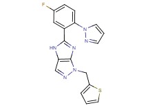 5-[5-fluoro-2-(1H-pyrazol-1-yl)phenyl]-1-(2-thienylmethyl)-1,4-dihydroimidazo[4,5-c]pyrazole
