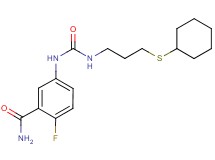 5-[({[3-(cyclohexylthio)propyl]amino}carbonyl)amino]-2-fluorobenzamide