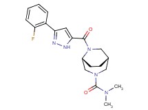 (1R*,5R*)-6-{[3-(2-fluorophenyl)-1H-pyrazol-5-yl]carbonyl}-N,N-dimethyl-3,6-diazabicyclo[3.2.2]nonane-3-carboxamide