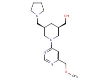 [(3R*,5R*)-1-[6-(methoxymethyl)-4-pyrimidinyl]-5-(1-pyrrolidinylmethyl)-3-piperidinyl]methanol