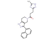 5-[3-(5-methyl-1H-1,2,4-triazol-3-yl)propanoyl]-3-(1-naphthyl)-4,5,6,7-tetrahydro-1H-pyrazolo[4,3-c]pyridine