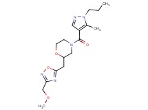 2-{[3-(methoxymethyl)-1,2,4-oxadiazol-5-yl]methyl}-4-[(5-methyl-1-propyl-1H-pyrazol-4-yl)carbonyl]morpholine