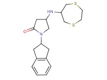 1-(2,3-dihydro-1H-inden-2-yl)-4-(1,4-dithiepan-6-ylamino)-2-pyrrolidinone