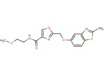 2-{[(2-methyl-1,3-benzothiazol-5-yl)oxy]methyl}-N-[2-(methylthio)ethyl]-1,3-oxazole-4-carboxamide