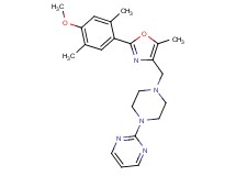 2-(4-{[2-(4-methoxy-2,5-dimethylphenyl)-5-methyl-1,3-oxazol-4-yl]methyl}-1-piperazinyl)pyrimidine