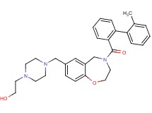 2-[4-({4-[(2'-methyl-2-biphenylyl)carbonyl]-2,3,4,5-tetrahydro-1,4-benzoxazepin-7-yl}methyl)-1-piperazinyl]ethanol