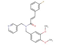 (2E)-N-(3,4-dimethoxybenzyl)-3-(3-fluorophenyl)-N-(3-pyridinylmethyl)acrylamide
