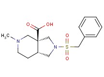 (3aS*,7aR*)-2-(benzylsulfonyl)-5-methyloctahydro-3aH-pyrrolo[3,4-c]pyridine-3a-carboxylic acid