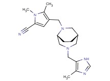 1,5-dimethyl-4-({(1S*,5R*)-3-[(4-methyl-1H-imidazol-5-yl)methyl]-3,6-diazabicyclo[3.2.2]non-6-yl}methyl)-1H-pyrrole-2-carbonitrile