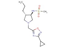 N-{rel-(3R,4S)-1-[(3-cyclopropyl-1,2,4-oxadiazol-5-yl)methyl]-4-propyl-3-pyrrolidinyl}methanesulfonamide hydrochloride