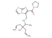 4-[1-({[6-(1-pyrrolidinylcarbonyl)imidazo[2,1-b][1,3]thiazol-5-yl]methyl}amino)ethyl]-1,6-heptadien-4-ol
