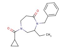 4-benzyl-1-(cyclopropylcarbonyl)-3-ethyl-1,4-diazepan-5-one