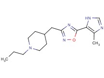 4-{[5-(4-methyl-1H-imidazol-5-yl)-1,2,4-oxadiazol-3-yl]methyl}-1-propylpiperidine