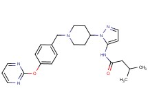 3-methyl-N-(1-{1-[4-(2-pyrimidinyloxy)benzyl]-4-piperidinyl}-1H-pyrazol-5-yl)butanamide